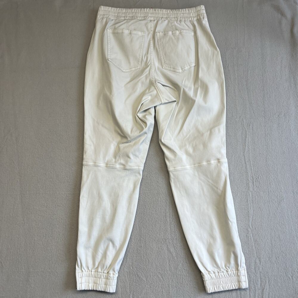 Spanx Cargo Jogger Pants Parchment Off-White Stretch Twill Womens XL - Picture 10 of 13